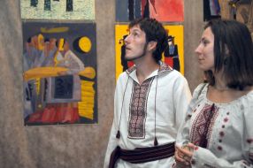 Visitors of exhibition