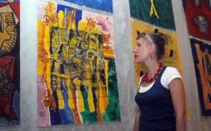 Visitor of exhibition