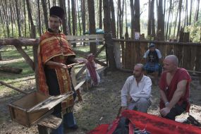 Participants of role-playing historical game