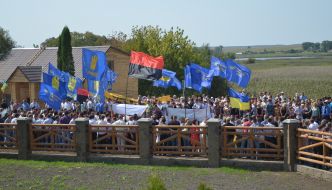 Participants of mass meeting