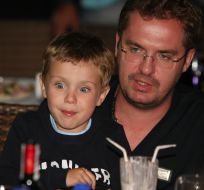 Aleksandr Ponomarev with the son Aleksandr