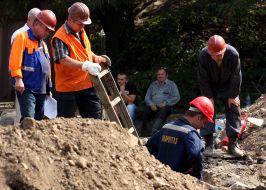 Liquidation of consequences of explosion of gas in Uzhgorod