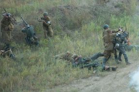 Reconstruction of one of episodes of defensive of Zaporozhia