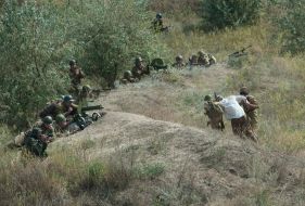 Reconstruction of one of episodes of defensive of Zaporozhia