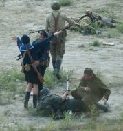 Reconstruction of one of episodes of defensive of Zaporozhia