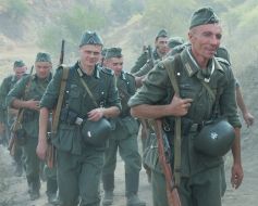 Participants of reconstruction of episode of Zaporozhia defensive