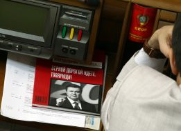 Magazine with representing Viktor Yanukovich
