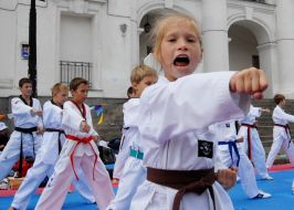 Young karatekas