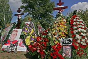 Похорон хокеїстів Даниїла Собченка та Віталія Анікеєнка