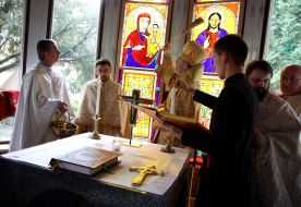 Bishop blesses Milan Shashik pump room, chapel