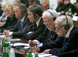 Participants of international conference of members of parliament
