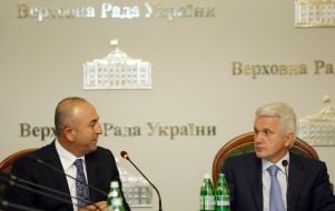 Mevlut Cavusoglu and Vladimir Litvin