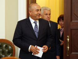 Mevlut Cavusoglu and Vladimir Litvin