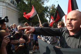 Участники акции протеста 