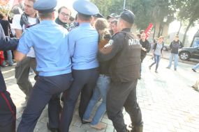 Столкновения между студентами и сотрудниками милиции