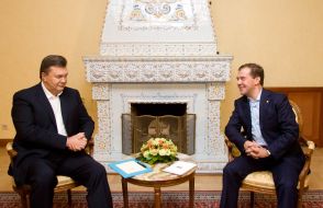 Viktor Yanukovich and Dmitriy Medvedev
