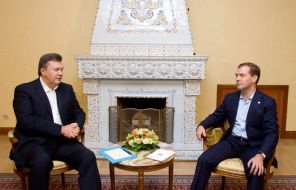 Viktor Yanukovich and Dmitriy Medvedev
