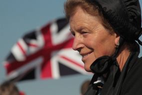 Участница военно-исторической реконструкции