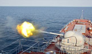 Battle firings of landings ships