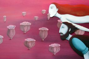 Shot from animated cartoon "The Mermaid and the Fisherman"