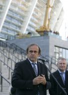 Michel Platini and Grigoriy Surkis