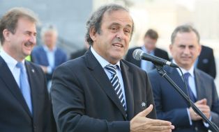 Michel Platini, Aleksandr Popov and Boris Kolesnikov