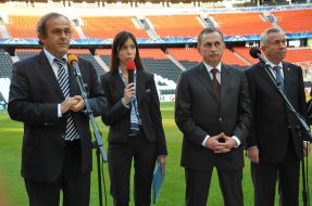 Michel Platini, Aleksandr Lukyanchenko and Boris Kolesnikov