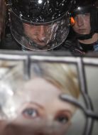 Fighters of the special division Berkut