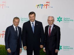Donald Tusk, Viktor Yanukovich and Herman van Rompuy