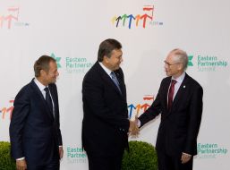 Donald Tusk, Viktor Yanukovich and Herman van Rompuy