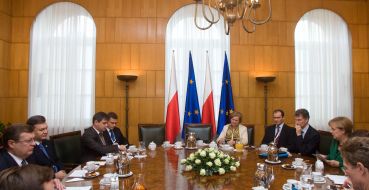Viktor Yanukovich, Sergey Levochkin, Konstantin Grishchenko and Angela Merkel
