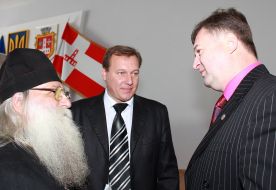 Archbishop Savatiy, Igor Saletskiy and Yuriy Medvedev