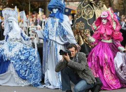 Participants of carnival procession