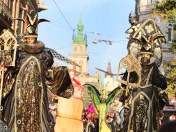 Participants of carnival procession