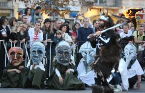 Participants of carnival procession