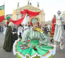 Participants of carnival procession