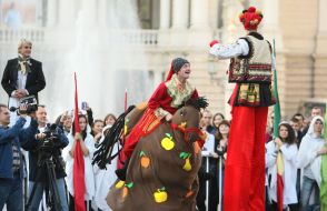 Participants of carnival procession