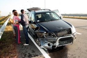 Повреждённый в результате ДТП автомобиль