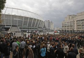 Training for the opening of the National Sport Complex Olimpiyskiy
