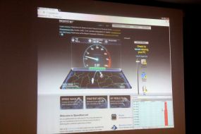 Internet access speed test