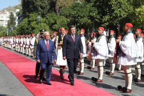 Viktor Yanukovich and Karolos Papoulias