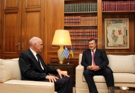 Viktor Yanukovich and George Papandreou