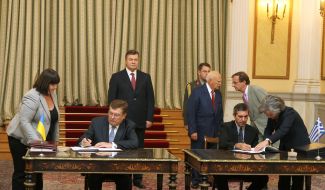 The signing of a cooperation agreement