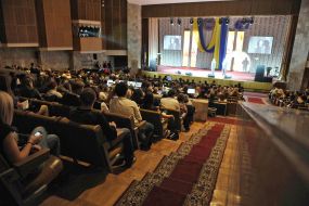 Ceremony of competition winners rewarding 