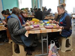 Convict in  the dining-room of colony