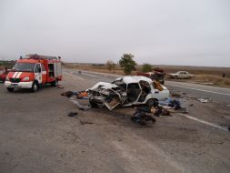 Traffic accident at Crimea