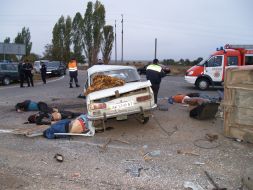 Traffic accident at Crimea