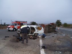 Traffic accident at Crimea