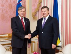 Viktor Yanukovich and Danilo Turk