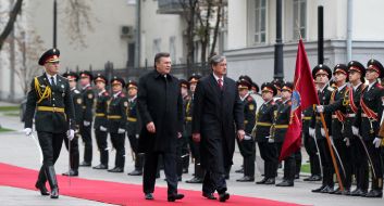 Viktor Yanukovich and Danilo Turk